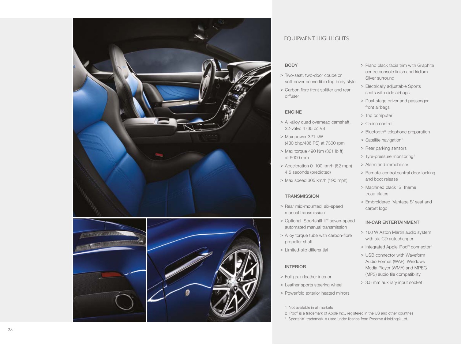 2012 Aston Martin Model Range Brochure Page 51